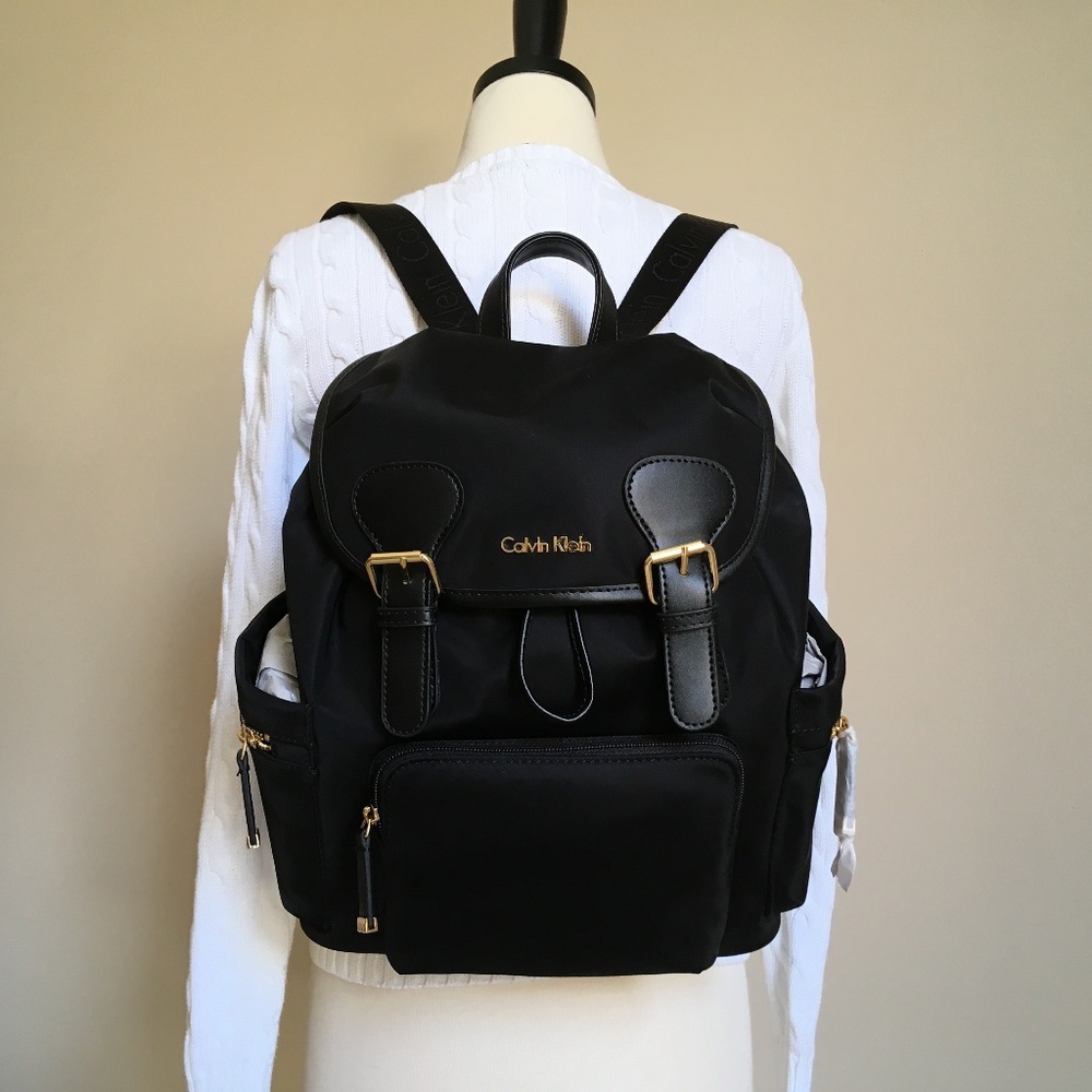 Calvin Klein NWT Double Buckle Backpack